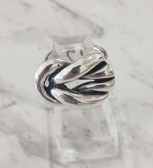 ANILLO DE PLATA .925 ELECTROFORMADO TIPO AMARRE