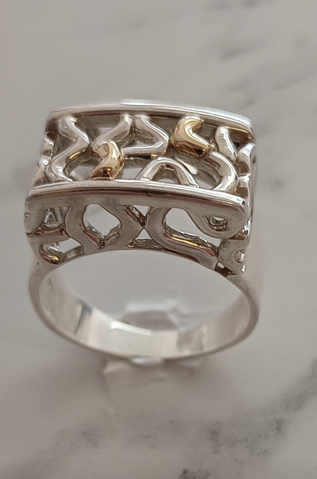 Anillo de Plata con Oro